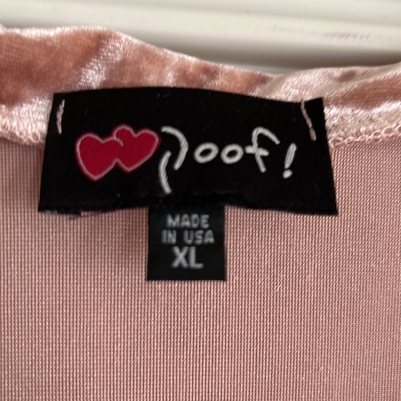 POOF!  Crushed Velvet Short Sleeve Tunic Dress - Picture 5 of 7